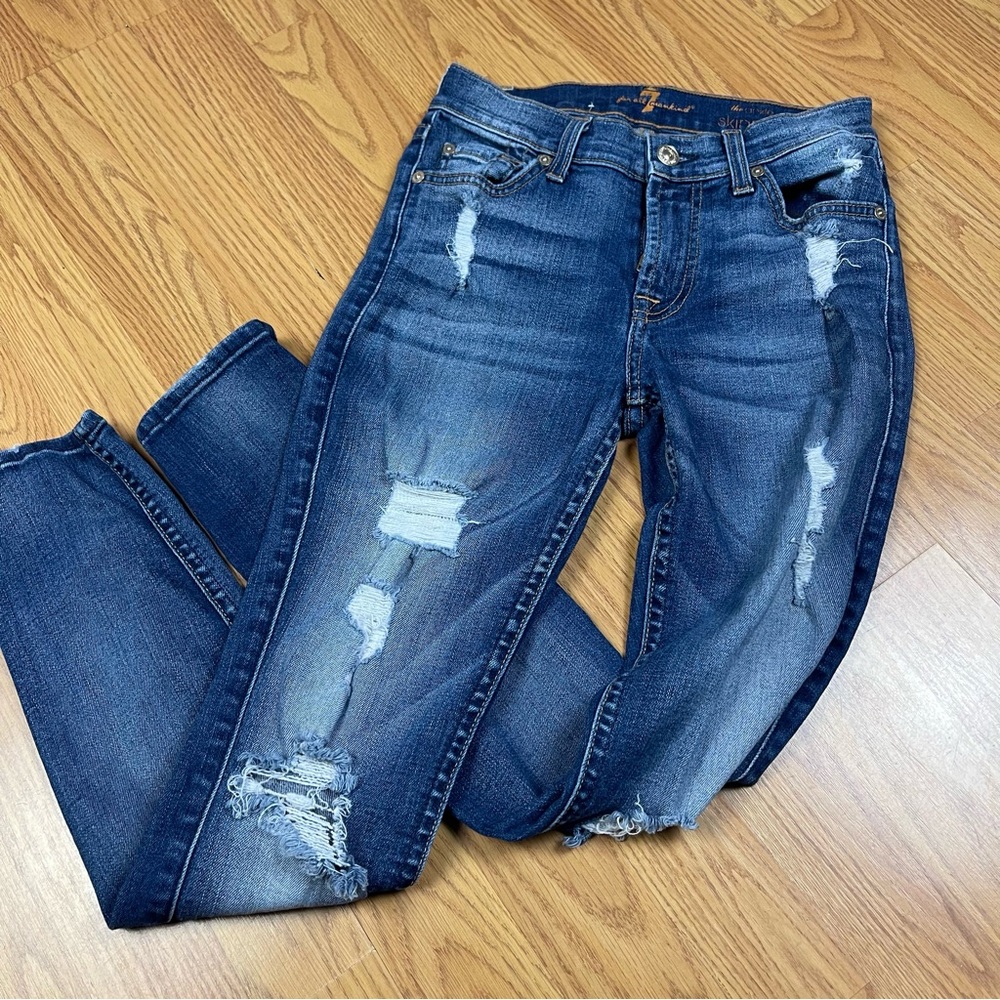 7 For All Mankind Distressed Denim Jeans